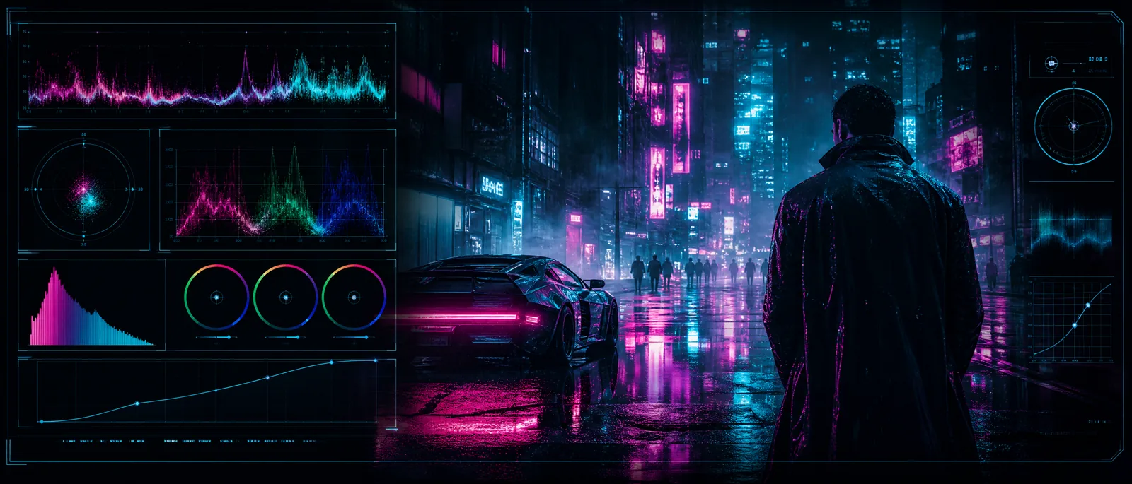 赛博朋克调色专题卡片